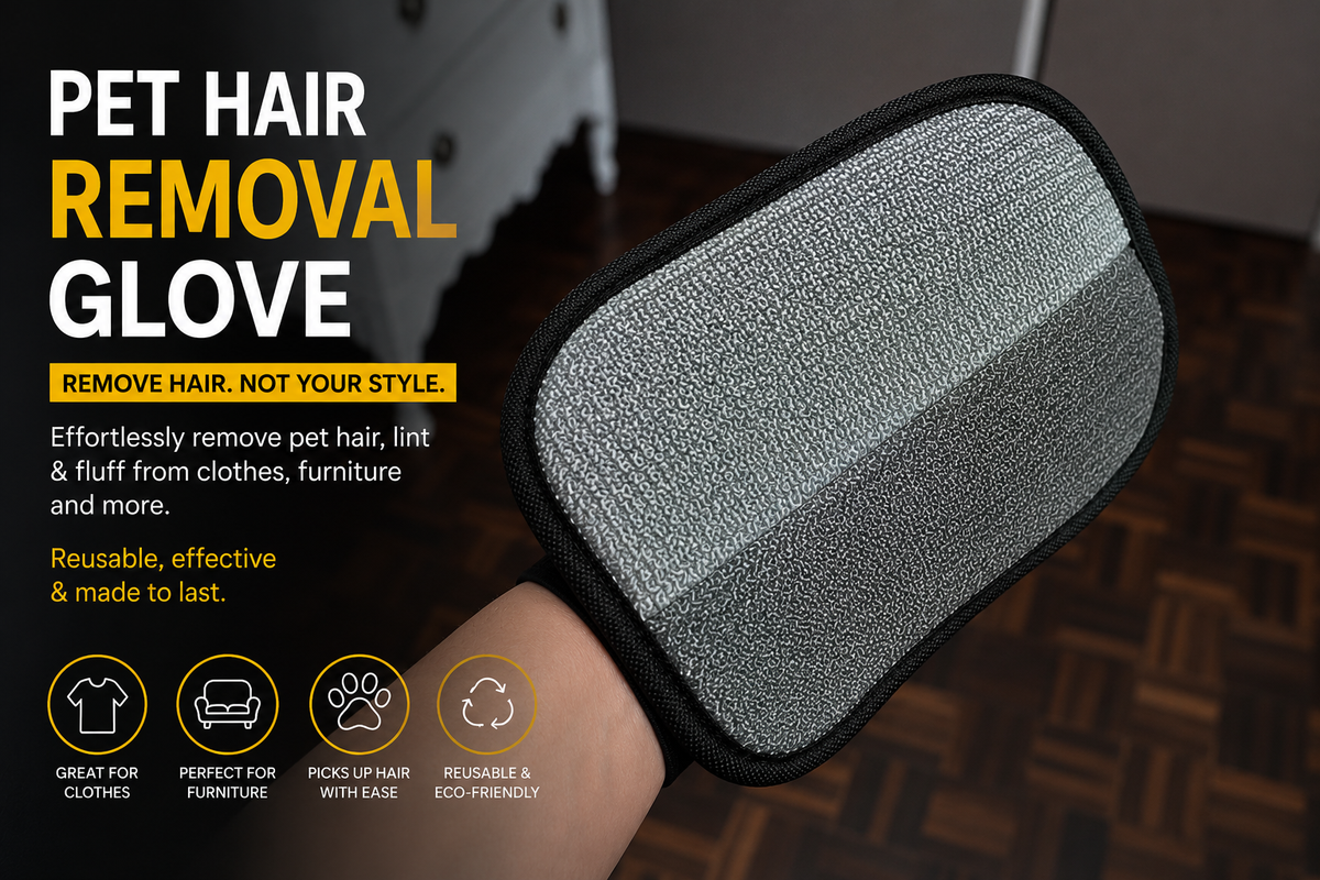 Reusable Pet Hair & Lint Removal Glove